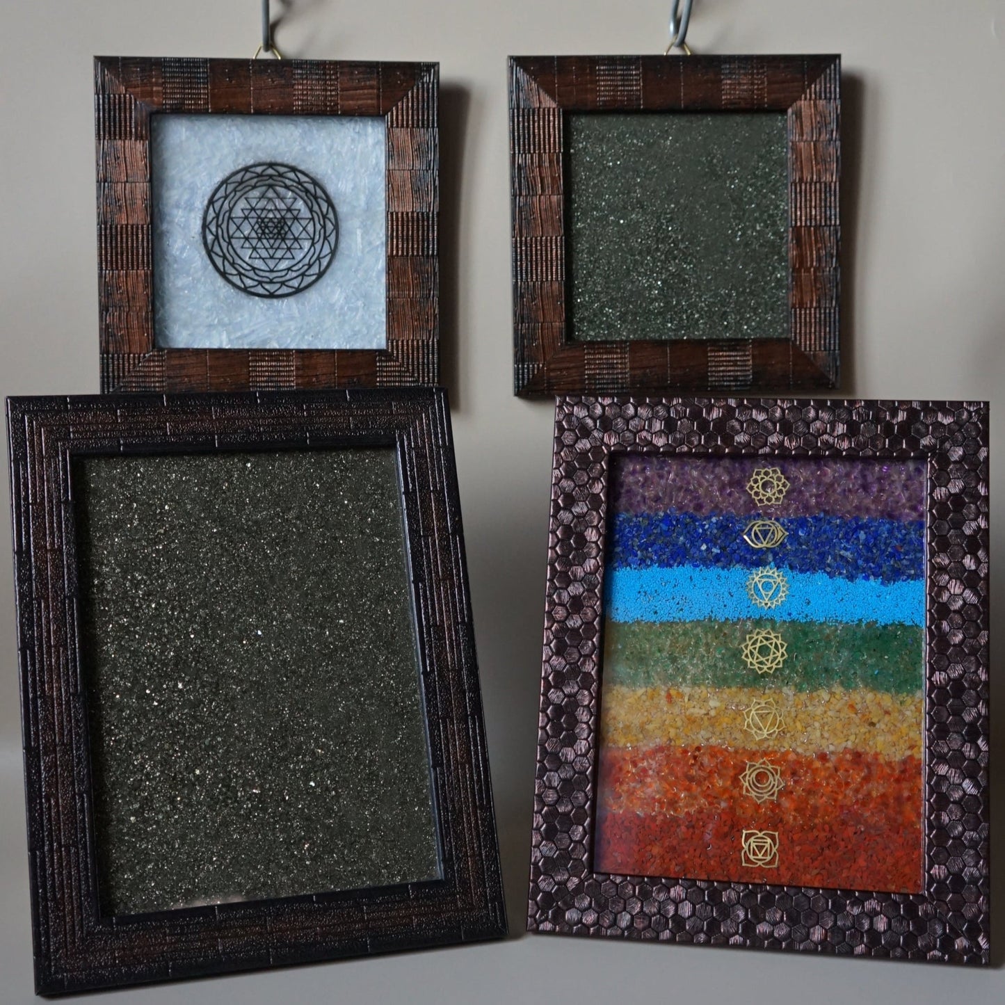 Pyrite Frame 6x6 inch ( frame design can vary )-Maitri Export | Crystals Store