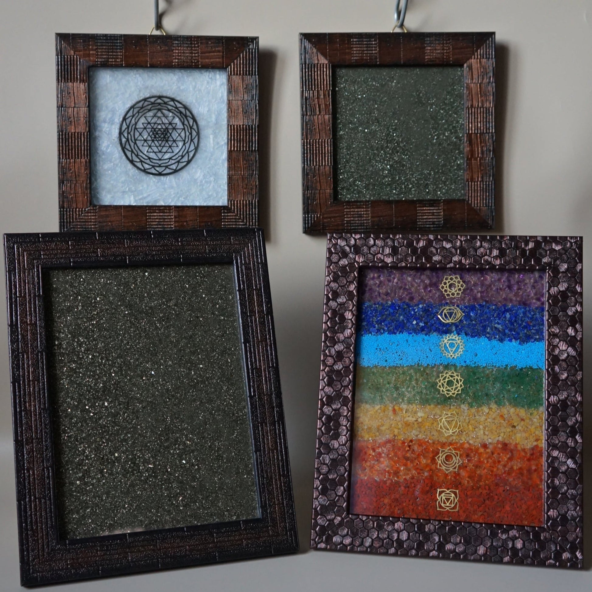 Pyrite Frame 6x6 inch ( frame design can vary )-Maitri Export | Crystals Store