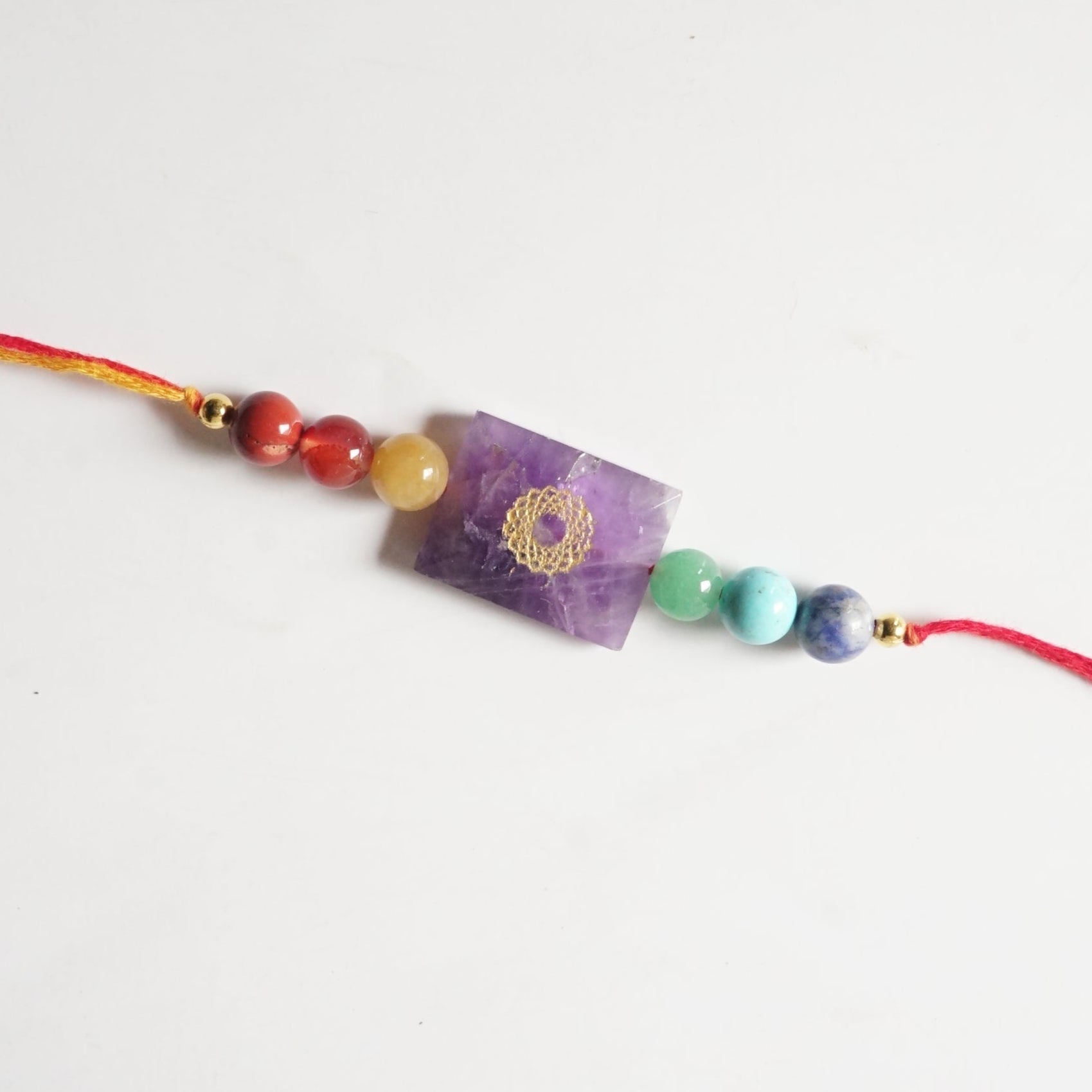 7 chakra with each chakra symbol rakhi-Amethyst-Maitri Export | Crystals Store