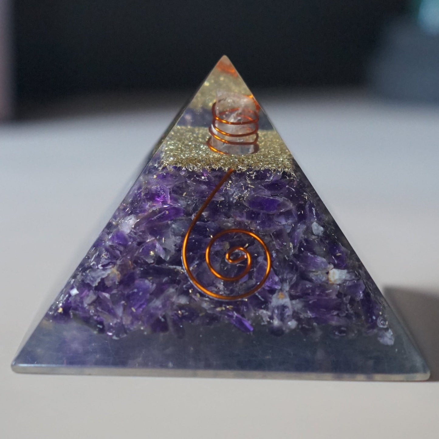 Single stone orgone pyramids-Amethyst-Maitri Export | Crystals Store