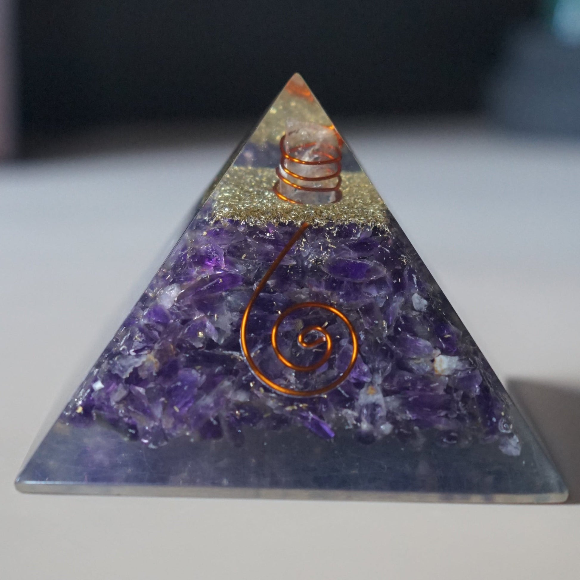 Single stone orgone pyramids-Amethyst-Maitri Export | Crystals Store