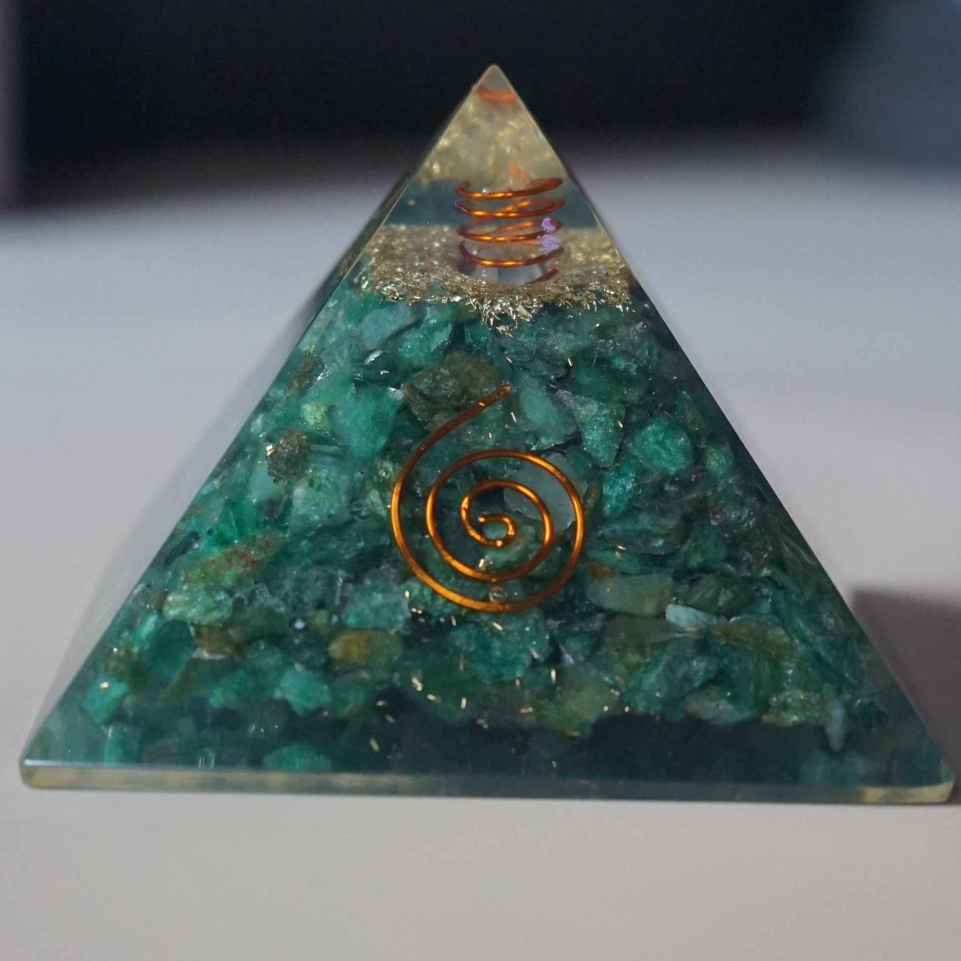 Single stone orgone pyramids-Green Jade-Maitri Export | Crystals Store