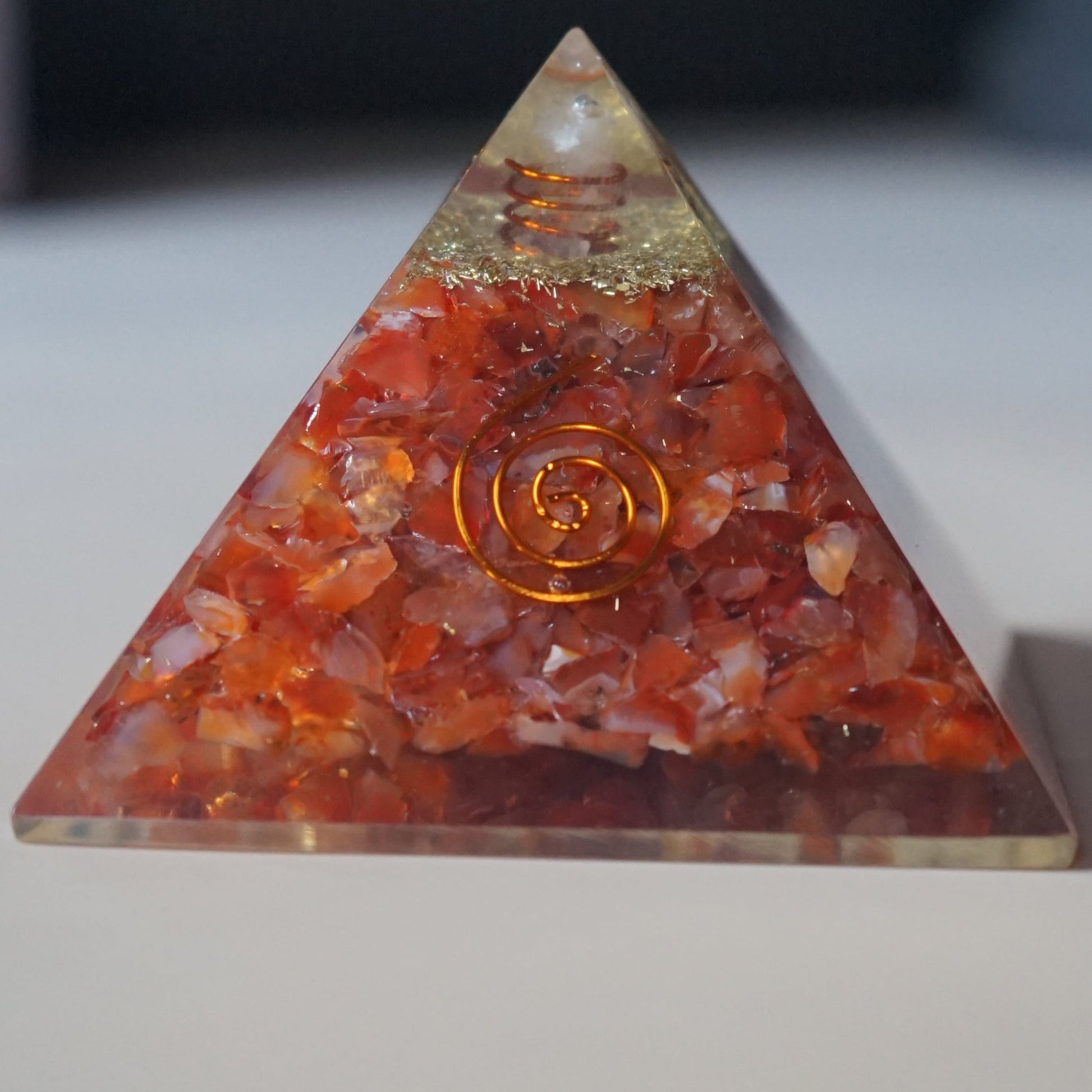 Single stone orgone pyramids-Carnelian-Maitri Export | Crystals Store