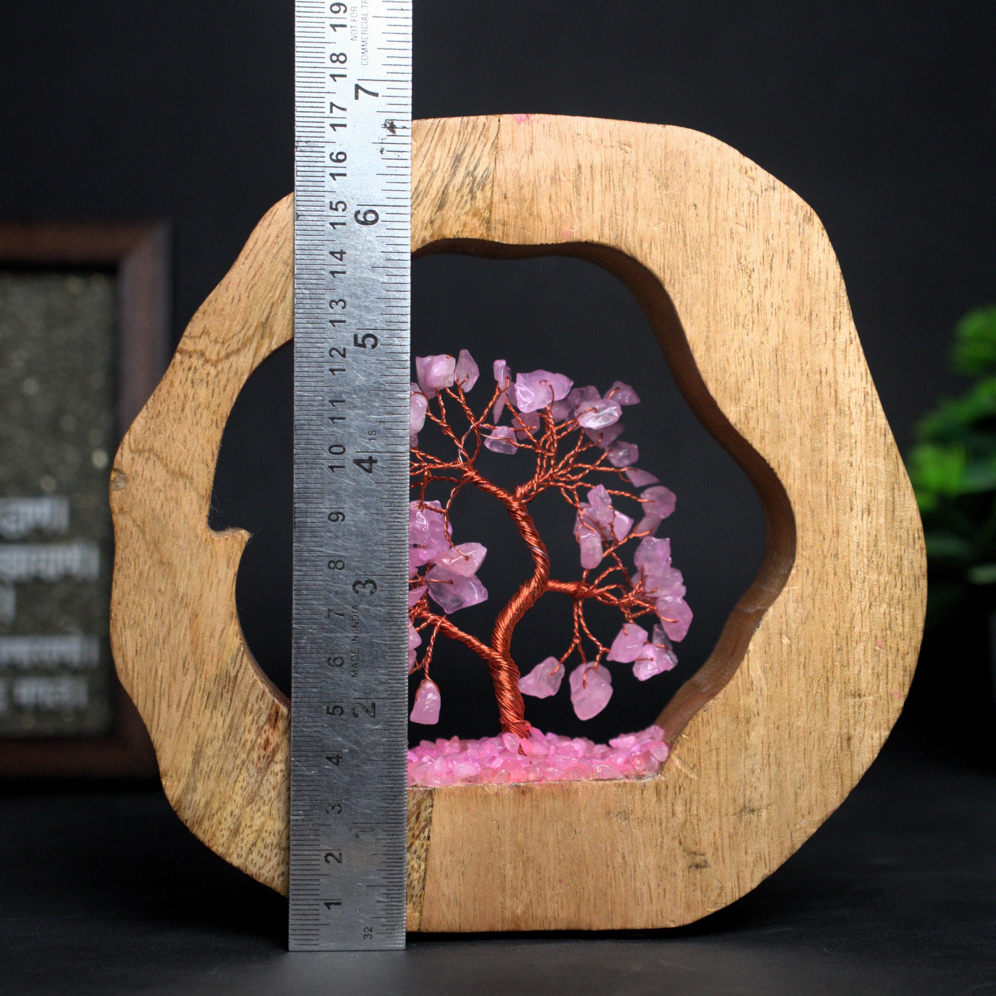 Wooden Ring Tree-Rose-Maitri Export | Crystals Store