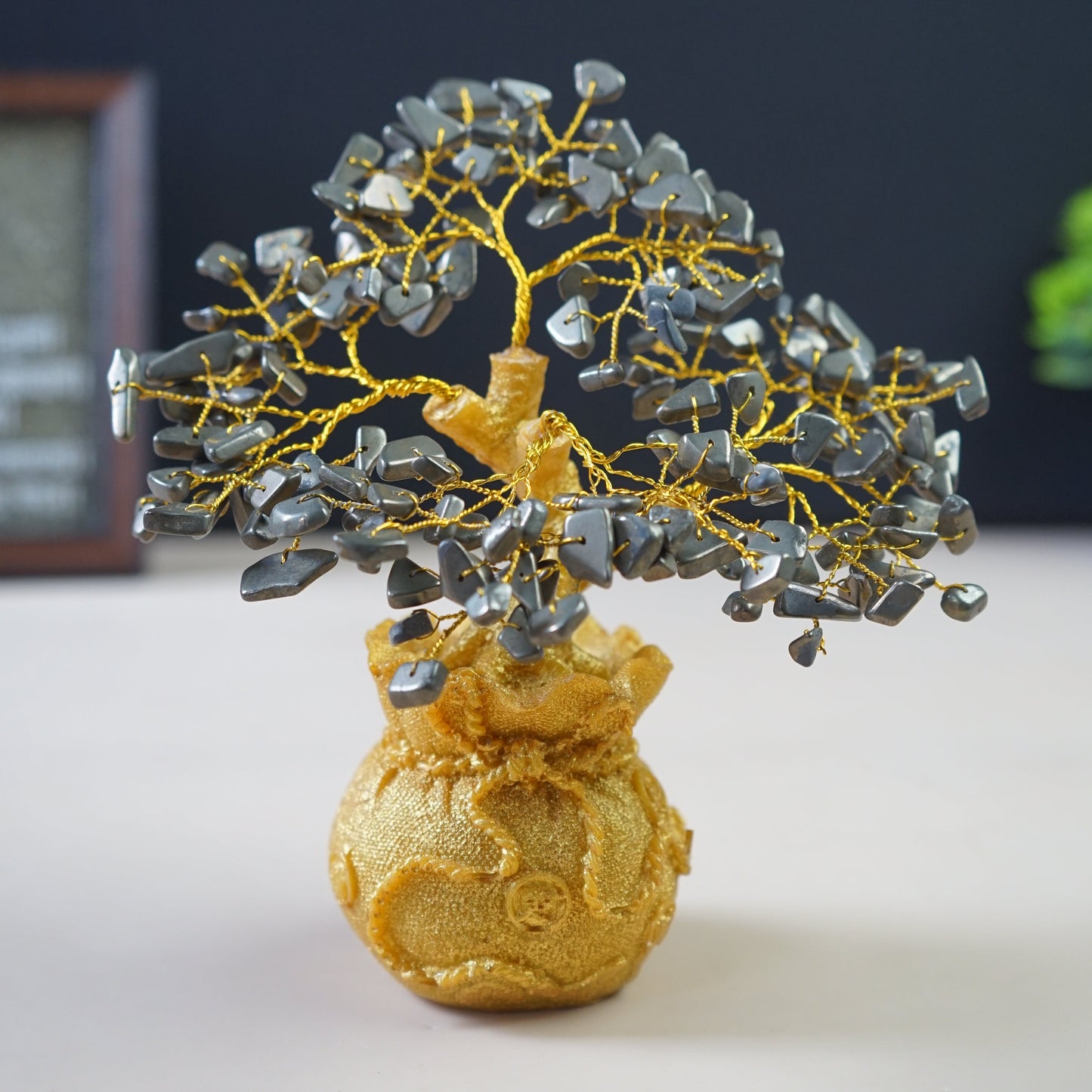 Golden Pot Tree-Pyrite-160 Beads-Maitri Export | Crystals Store
