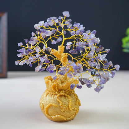 Golden Pot Tree-Amethyst-160 Beads-Maitri Export | Crystals Store