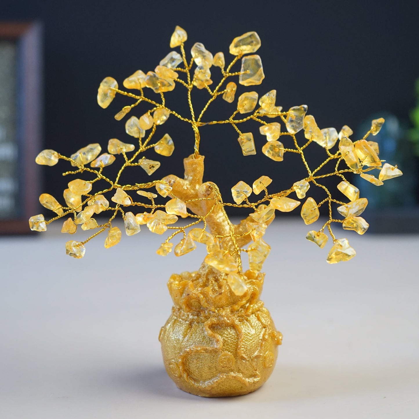 Golden Pot Tree-Citrine-80 Beads-Maitri Export | Crystals Store