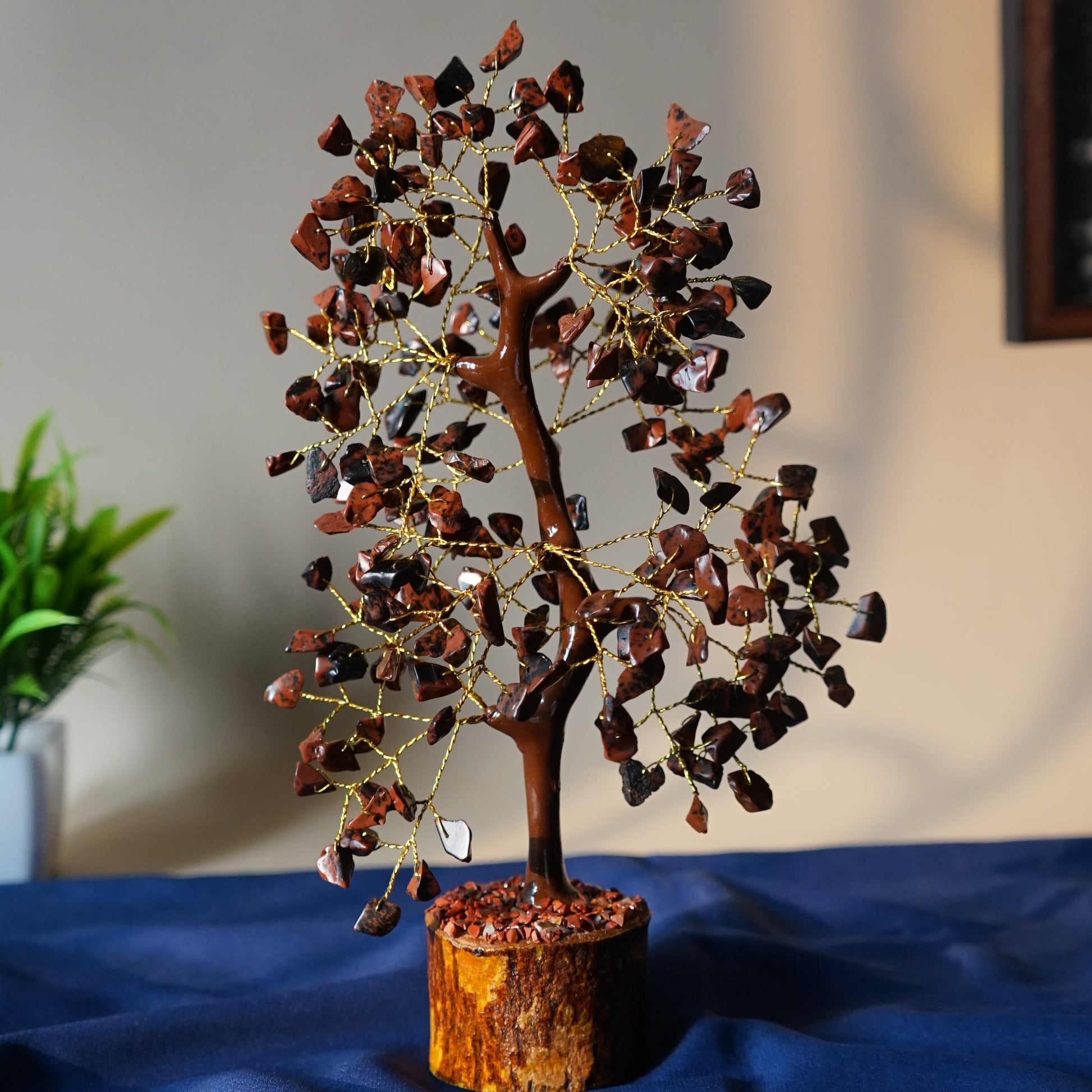 200 beads crystal stone tree-Mahogany Obsidian-Maitri Export | Crystals Store