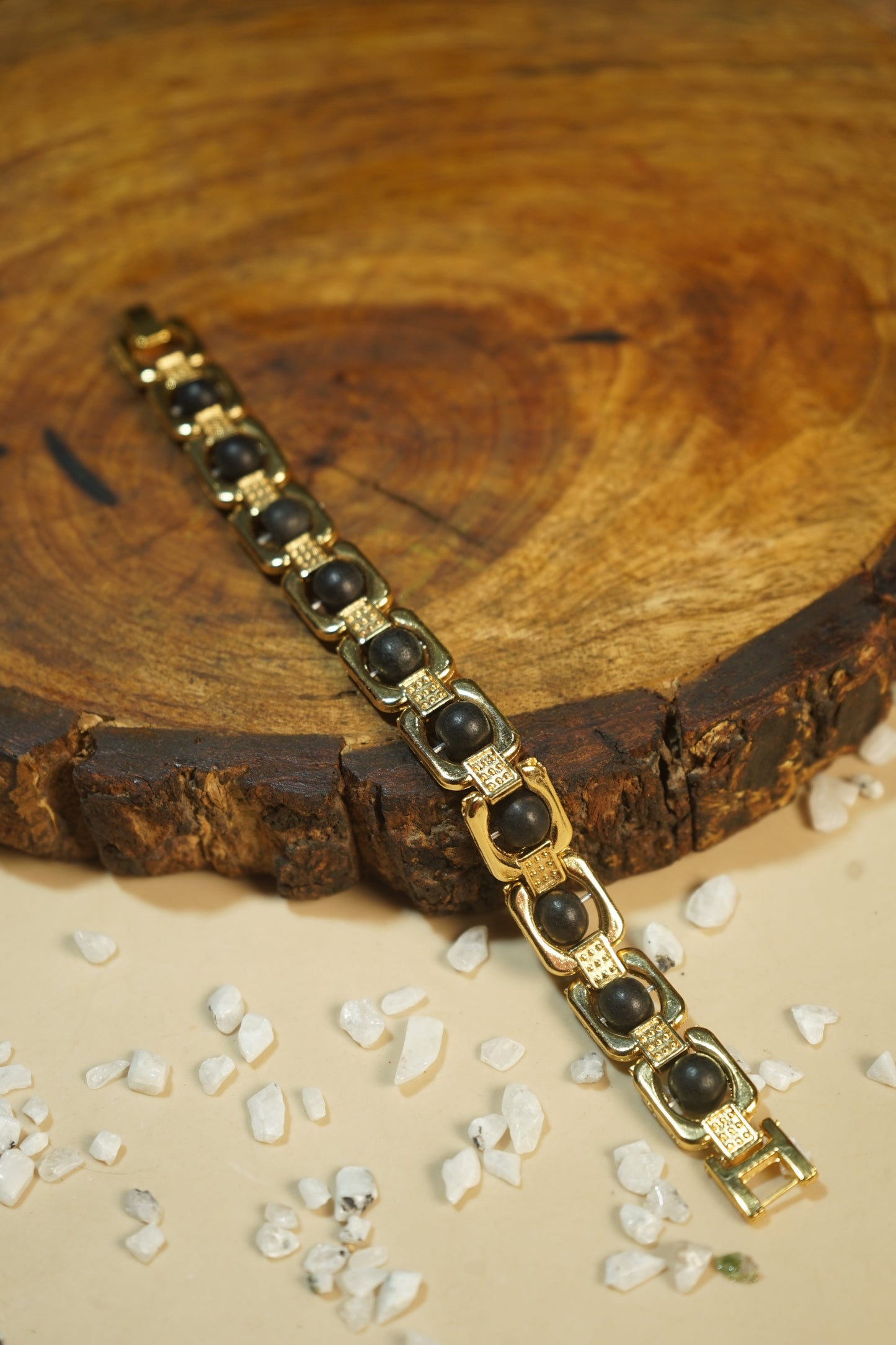 Metal crystal bracelets / kada [Golden]-Karugali-Maitri Export | Crystals Store