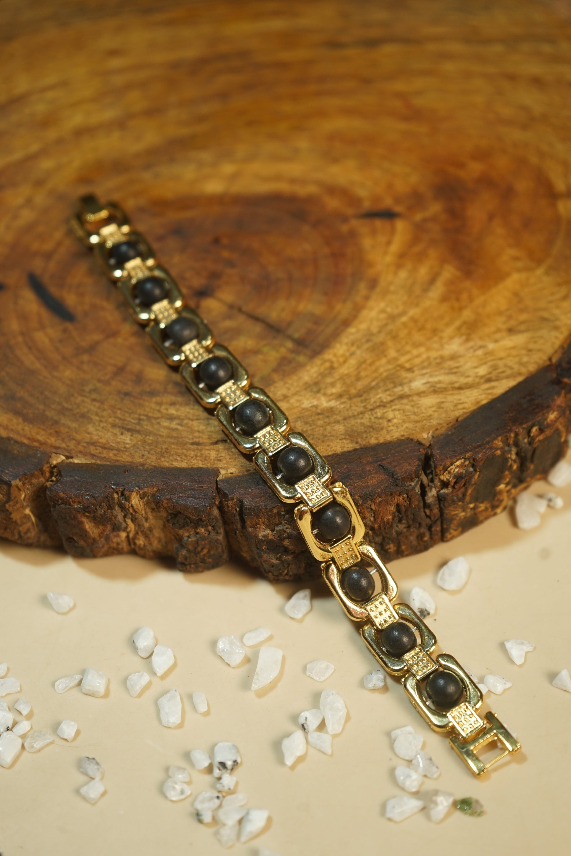 Metal crystal bracelets / kada [Golden]-Karugali-Maitri Export | Crystals Store