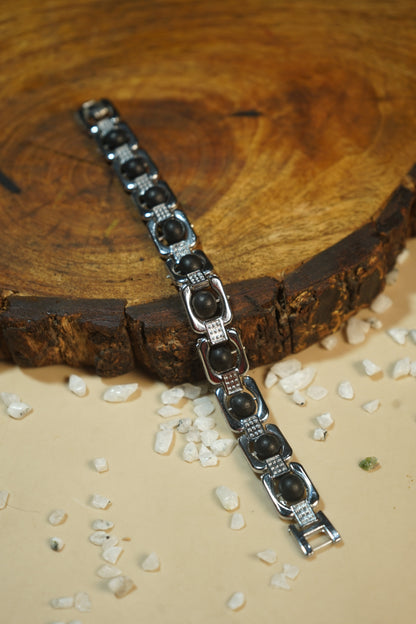 Metal crystal bracelets / kada [silver]-Karugali-Maitri Export | Crystals Store