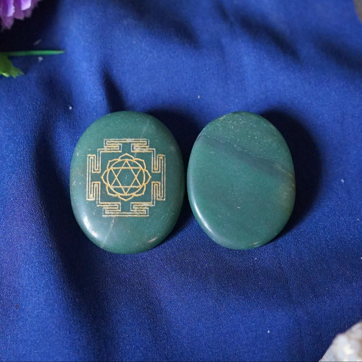 Green Jade Carving Oval-Shreeyantra-Maitri Export | Crystals Store