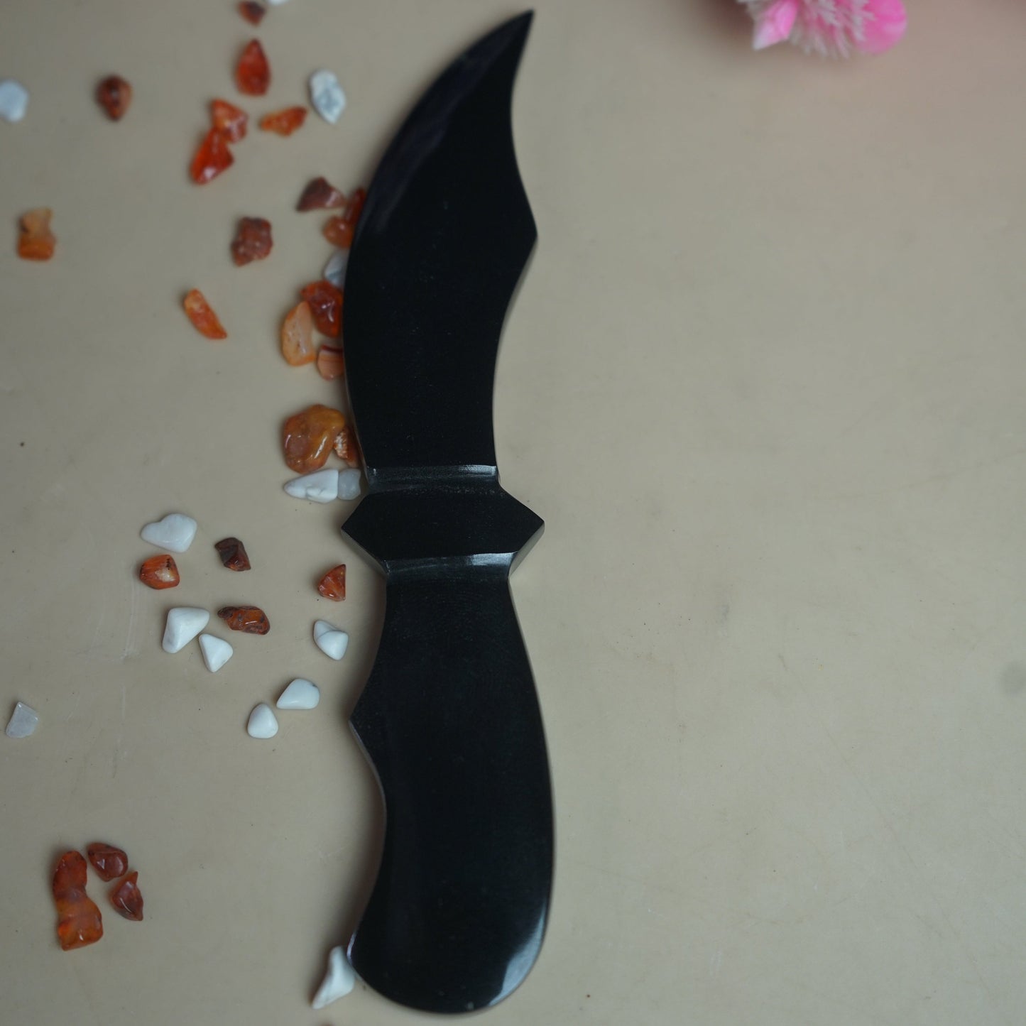 Selenite / black / opalite 6 Inch Knife-Maitri Export | Crystals Store