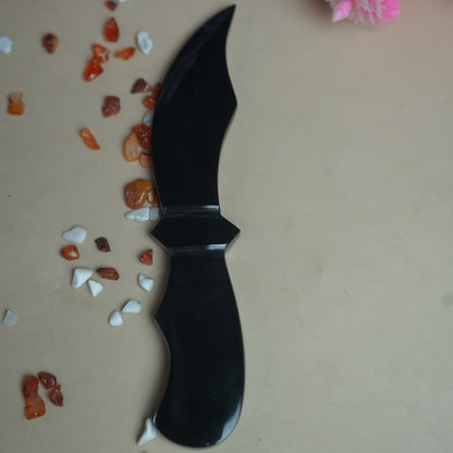 Selenite / black / opalite 6 Inch Knife-Maitri Export | Crystals Store