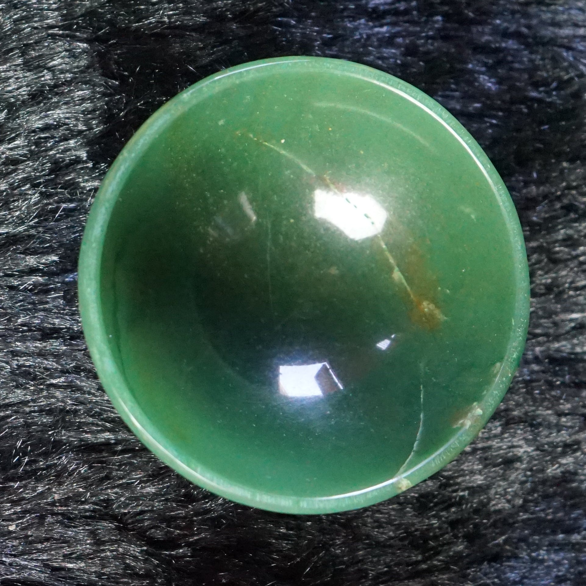 Natural Crystal Stone Handcrafted Bowl ( 2 inches )-Green Jade-2 Inch-Maitri Export | Crystals Store