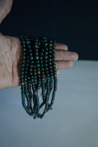 6mm loose round crystal beads strand / line-Bloodstone-Maitri Export | Crystals Store