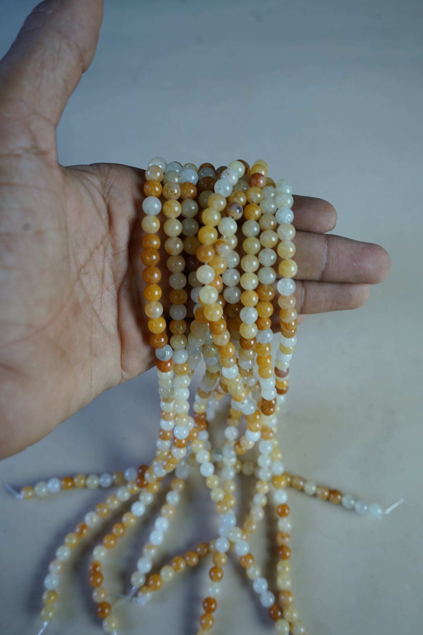 6mm loose round crystal beads strand / line-Yellow Aventurine-Maitri Export | Crystals Store