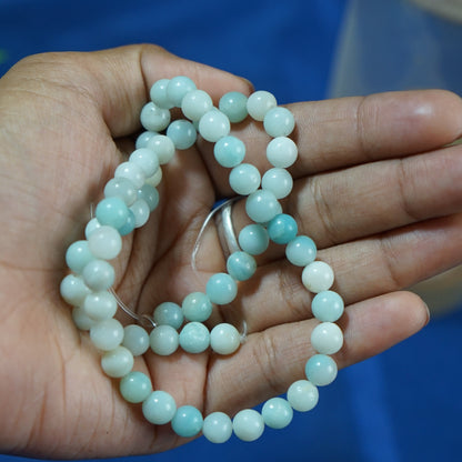 6mm loose round crystal beads strand / line-Amazonite-Maitri Export | Crystals Store