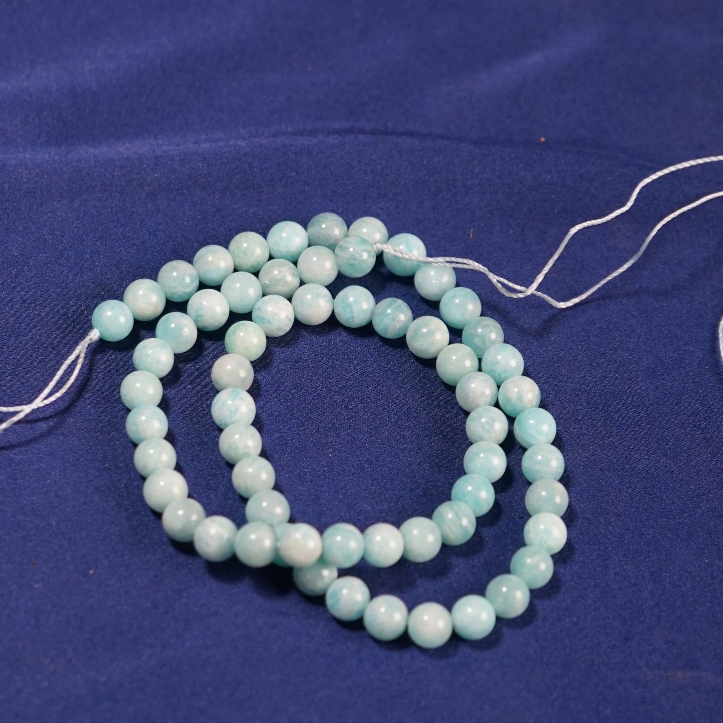 6mm loose round crystal beads strand / line-Amazonite Star-Maitri Export | Crystals Store