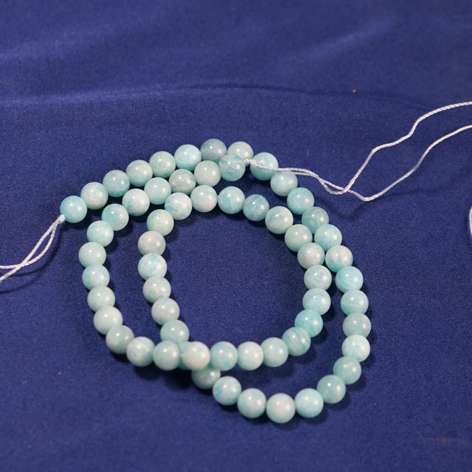 6mm loose round crystal beads strand / line-Amazonite Star-Maitri Export | Crystals Store