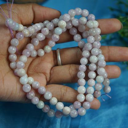 6mm loose round crystal beads strand / line-Kunzite-Maitri Export | Crystals Store