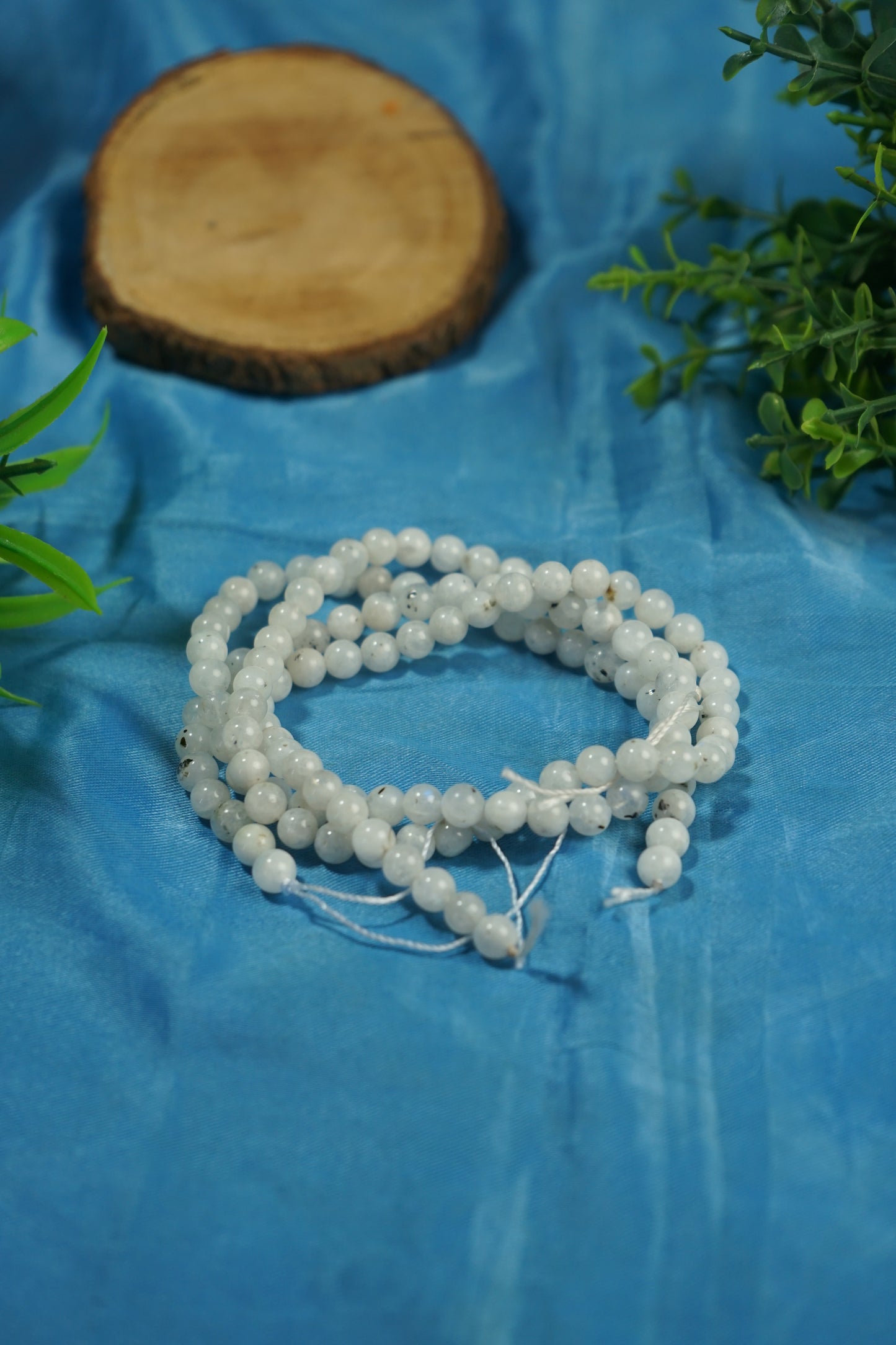 6mm loose round crystal beads strand / line-Rainbow Moonstone-Maitri Export | Crystals Store