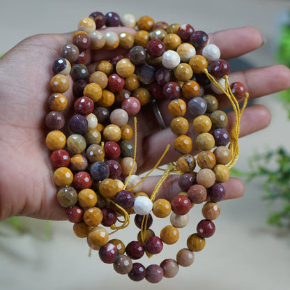 Natural healing crystal 8mm round faceted loose beads strand / line-Mookite-Maitri Export | Crystals Store