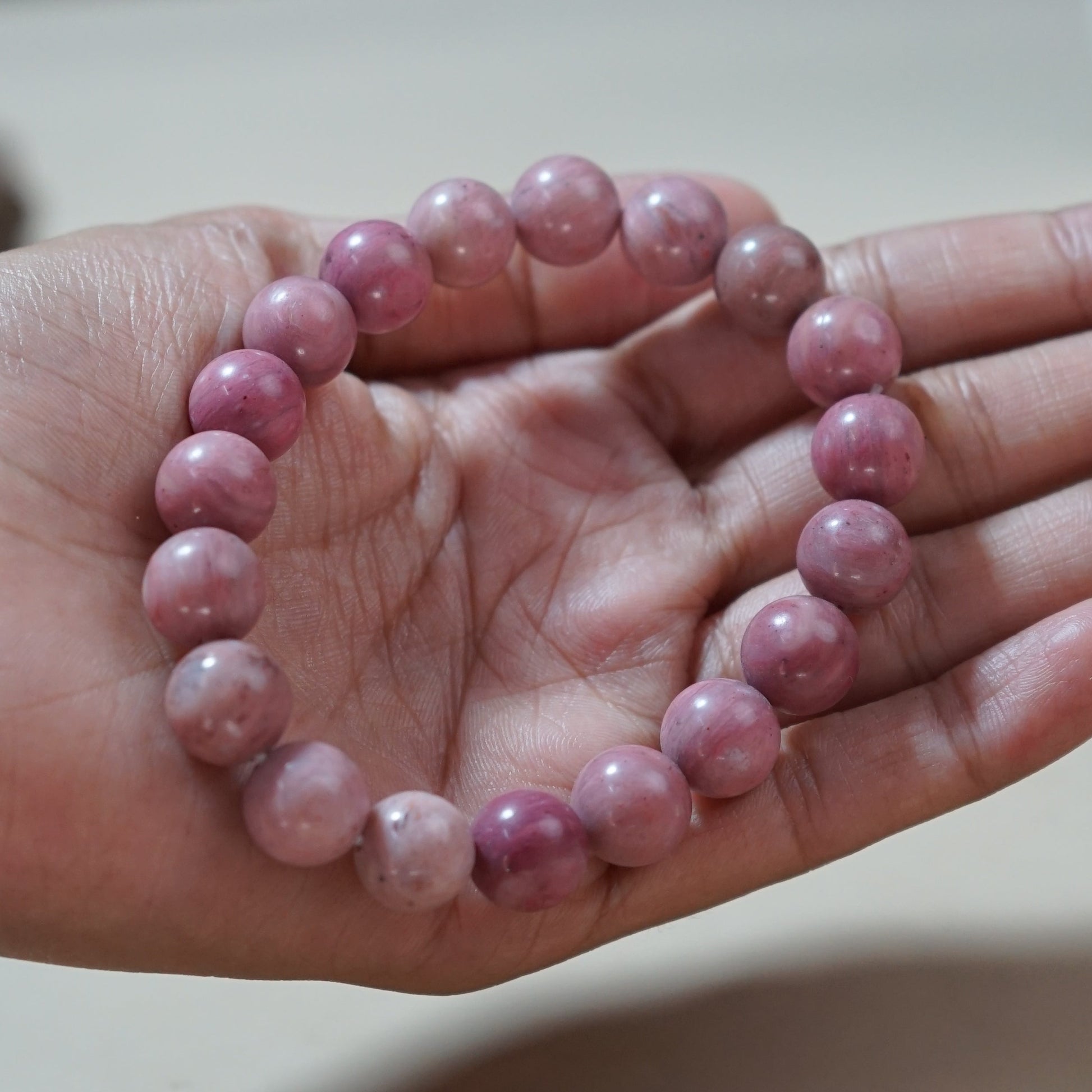 10mm round beads stretchable natural crystal bracelet.-Maitri Export | Crystals Store