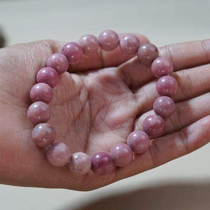 10mm round beads stretchable natural crystal bracelet.-Maitri Export | Crystals Store