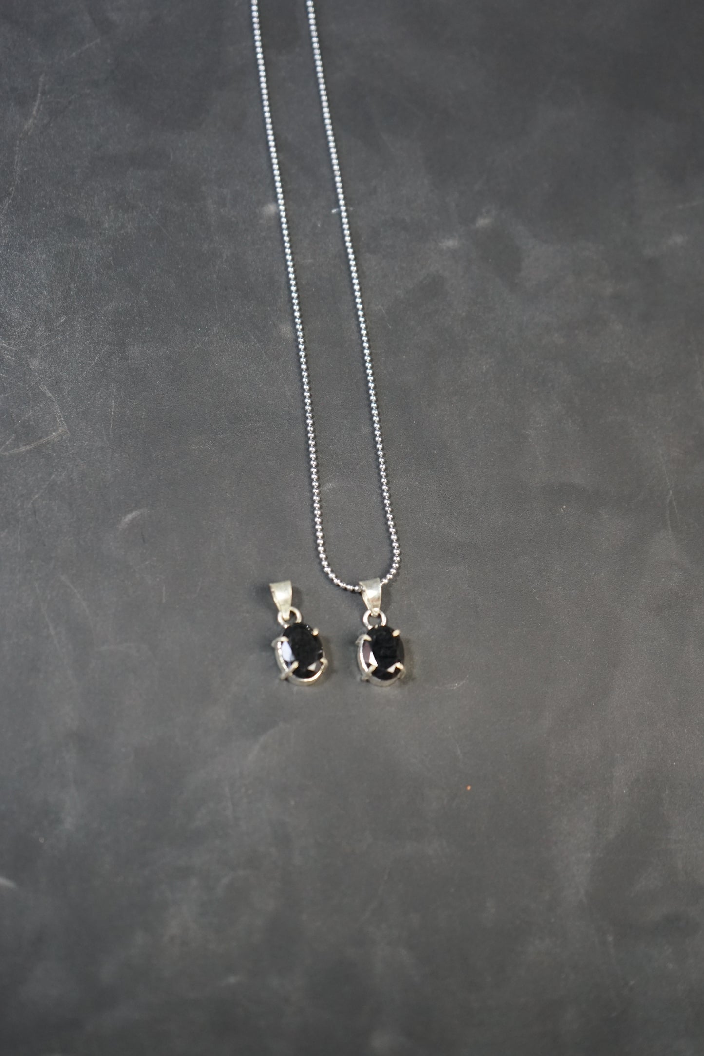 Diamond cut oval pendants-Black obsidian-Maitri Export | Crystals Store