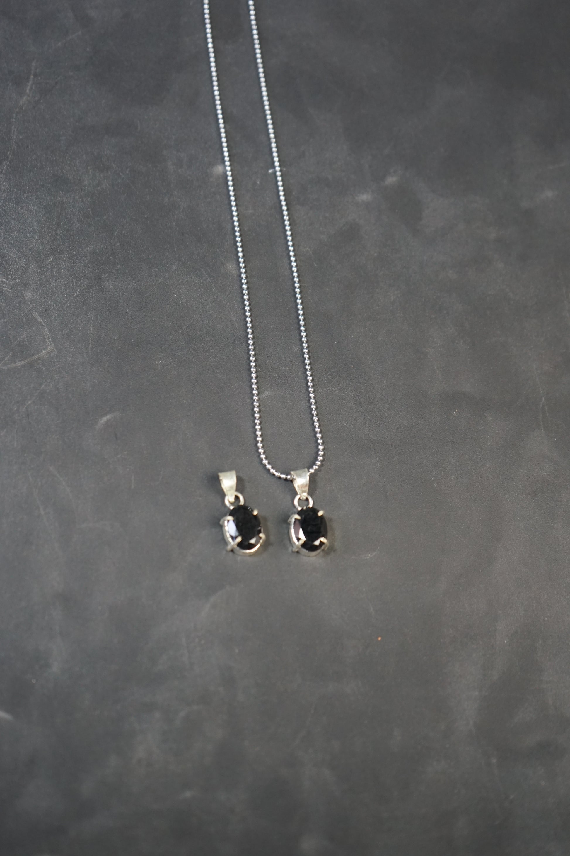 Diamond cut oval pendants-Black obsidian-Maitri Export | Crystals Store