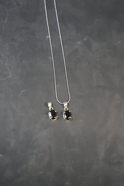 Diamond cut oval pendants-Black obsidian-Maitri Export | Crystals Store
