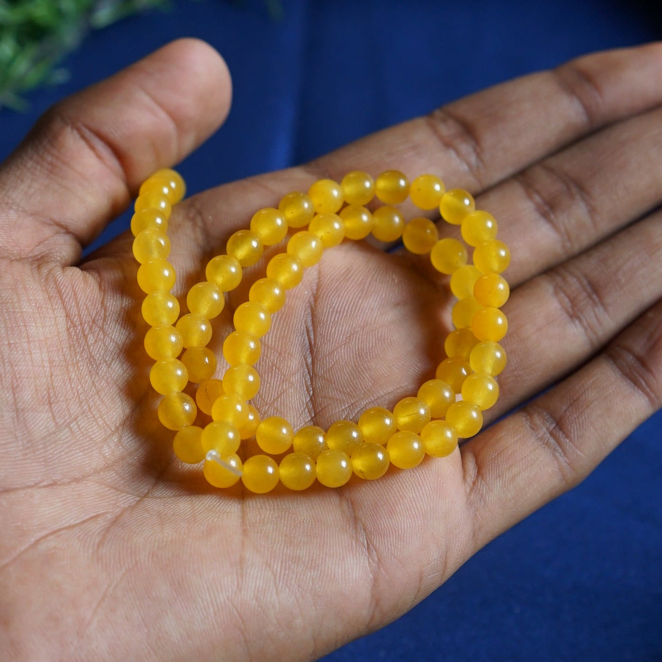 6mm loose round crystal beads strand / line-Yellow Jade-Maitri Export | Crystals Store