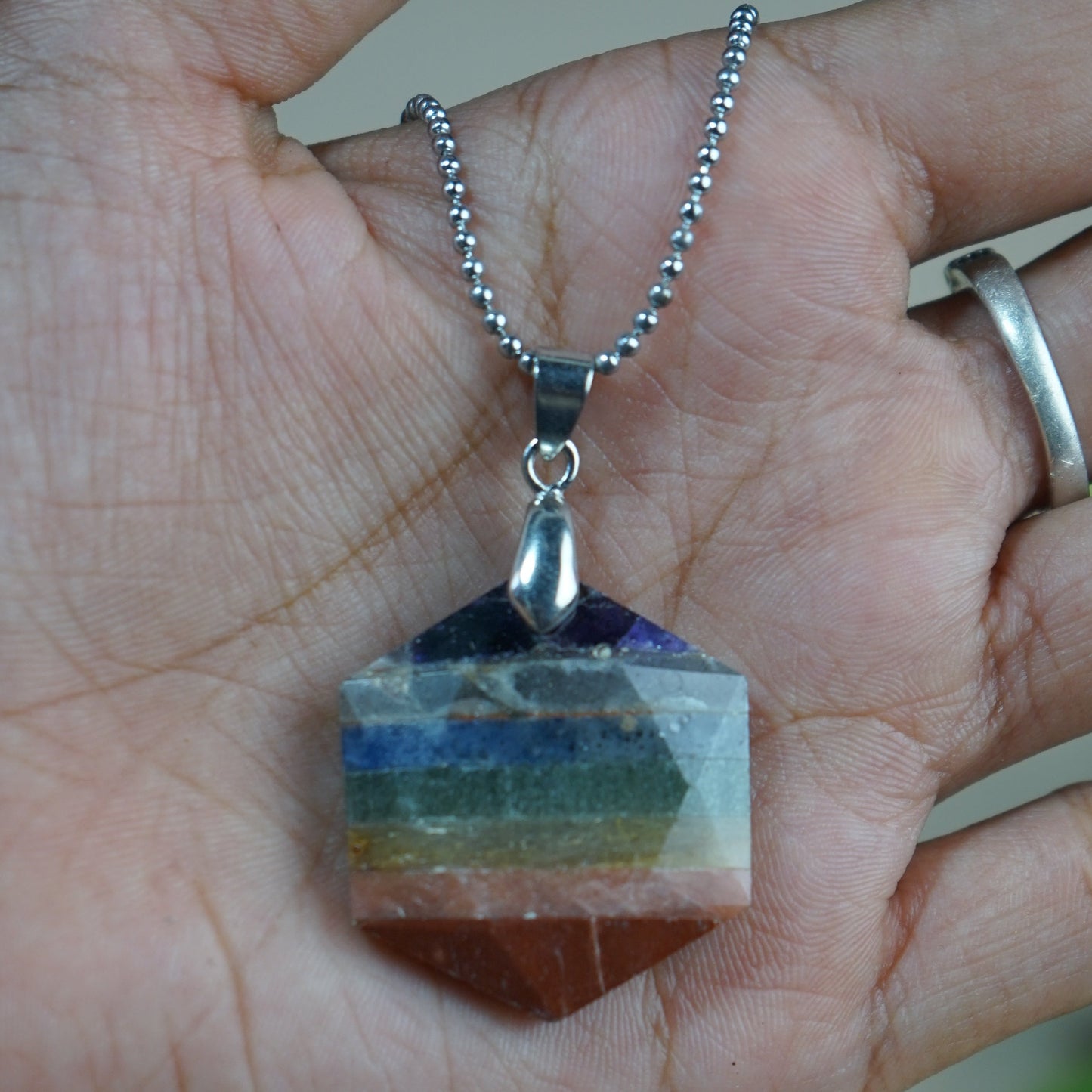 David Star Pendant(25mm)-7 chakra-Maitri Export | Crystals Store
