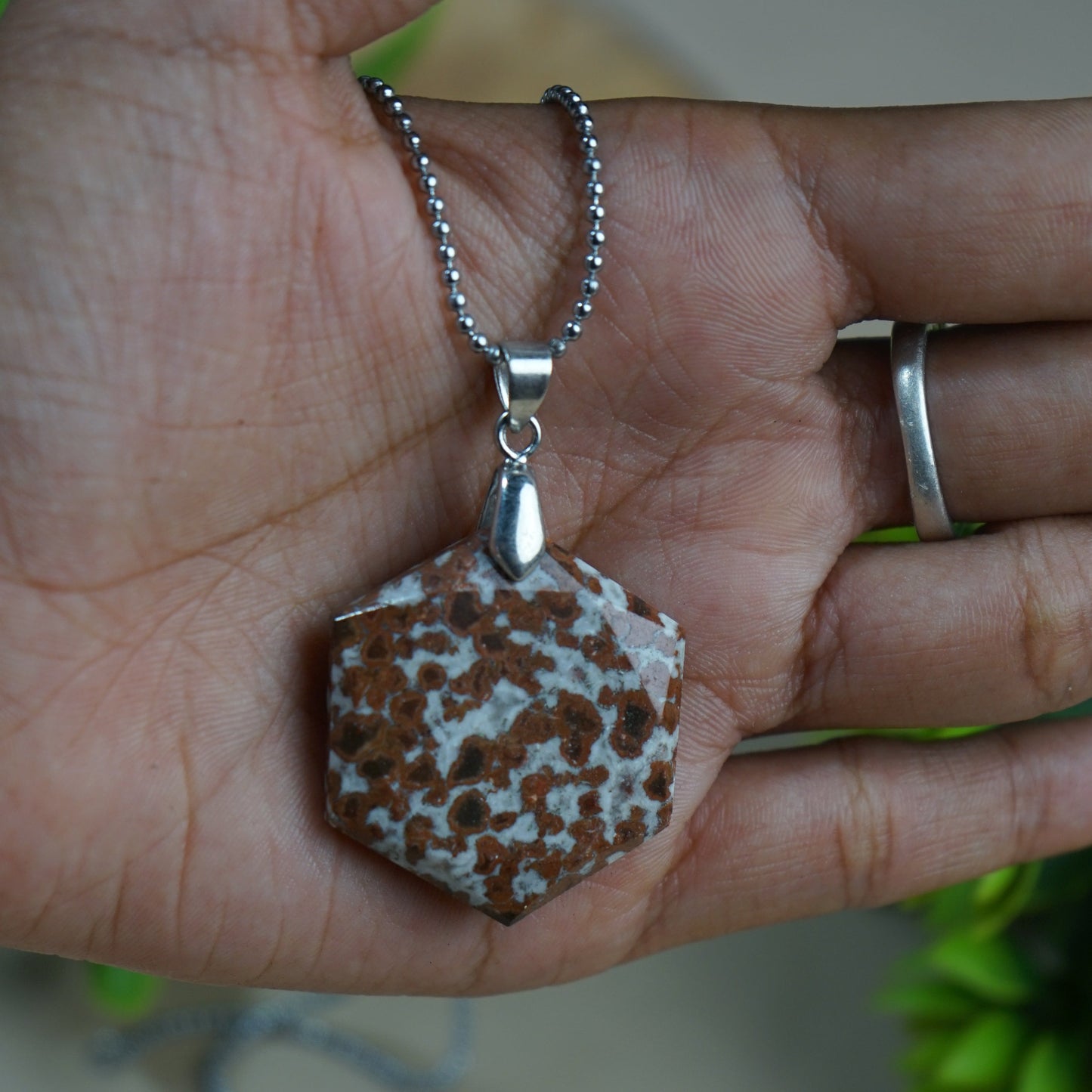 David Star Pendant(25mm)-Cobra jasper-Maitri Export | Crystals Store
