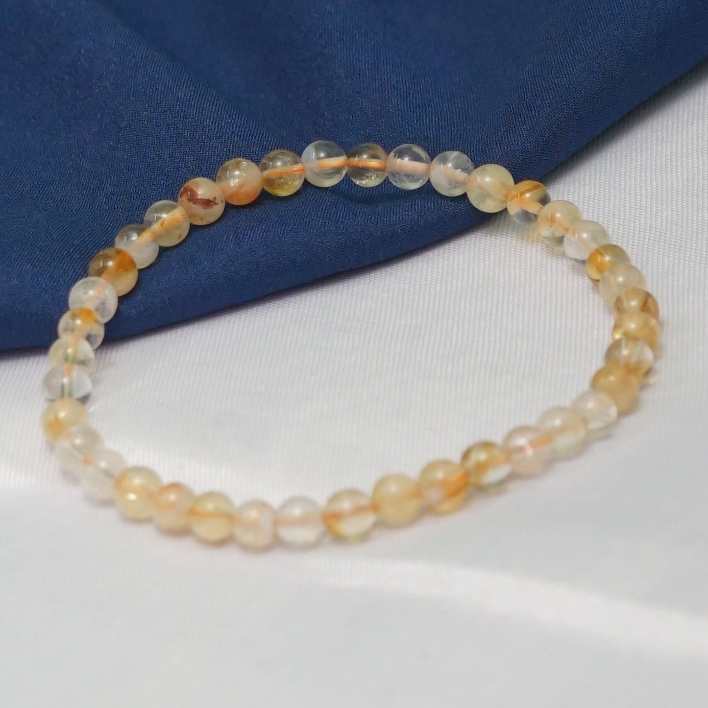 6mm round bead Stretchable crystal bracelets-Citrine Natural-Maitri Export | Crystals Store