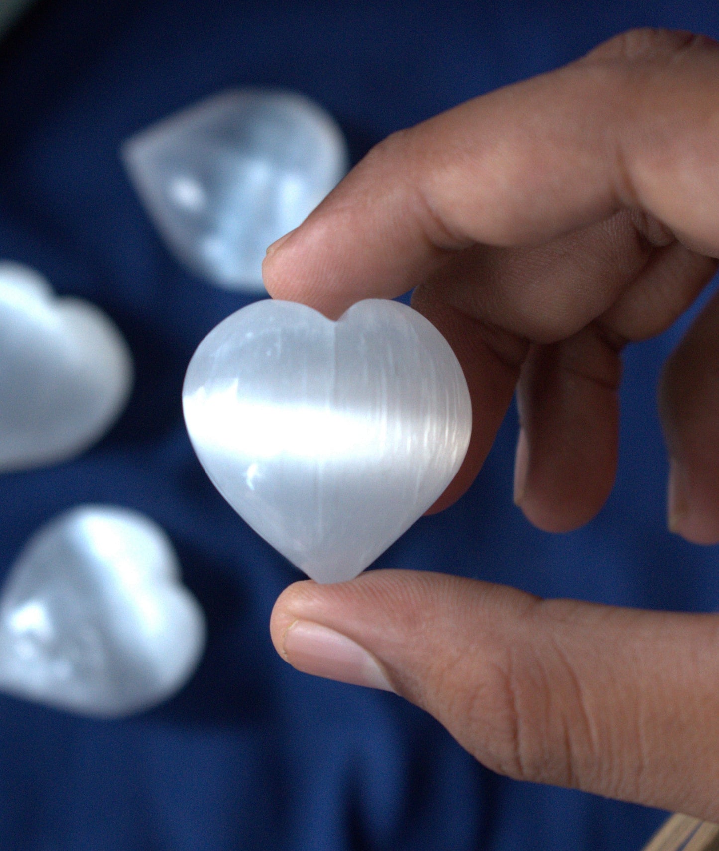Selenite heart from morocco-1 inch-Maitri Export | Crystals Store