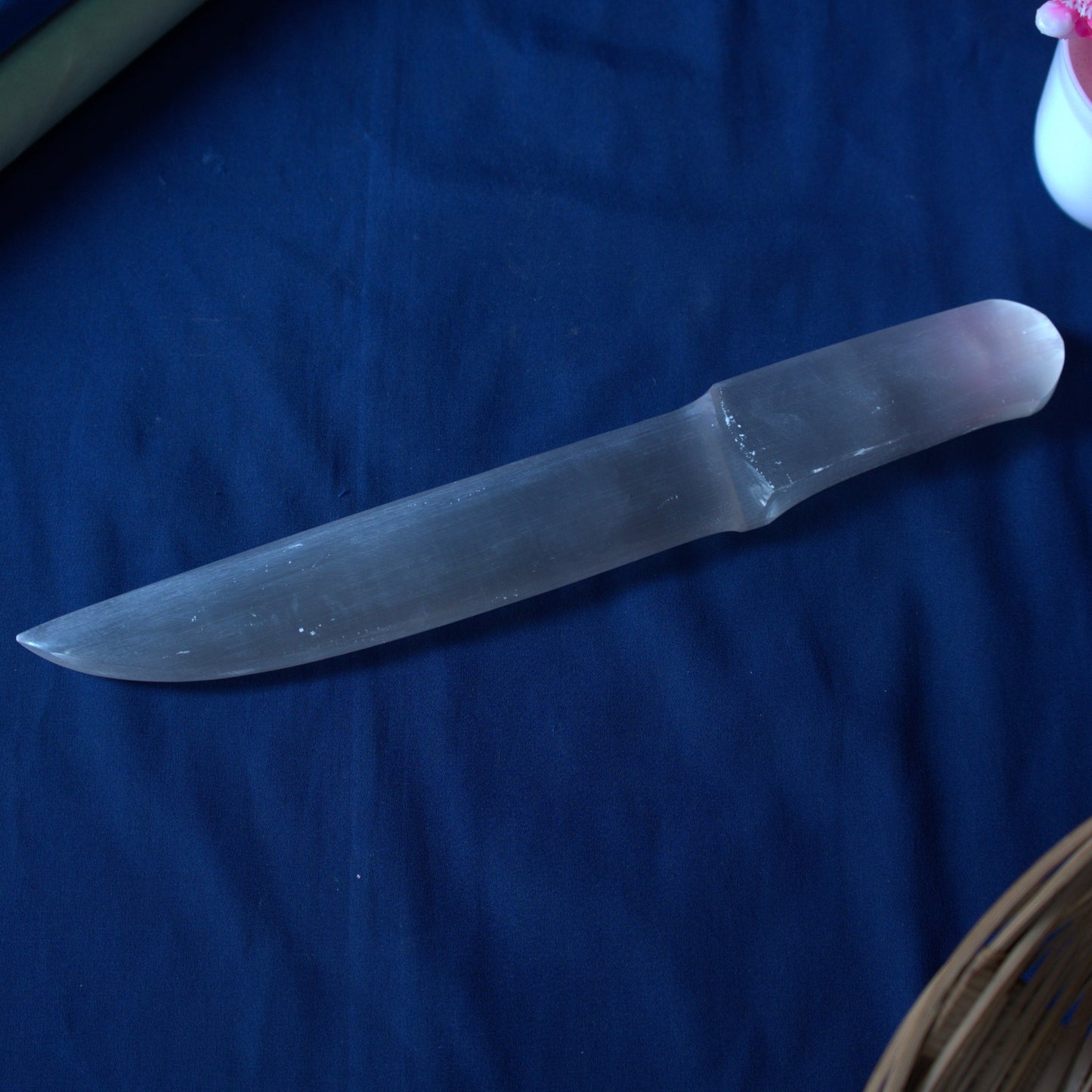 Selenite Morocco Knife -11 Inch-Maitri Export | Crystals Store