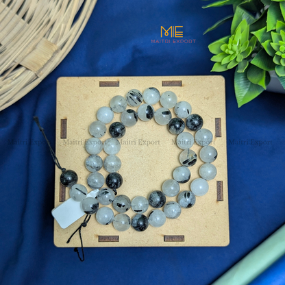 10mm loose crystal beads Line-Black Rutile-Maitri Export | Crystals Store