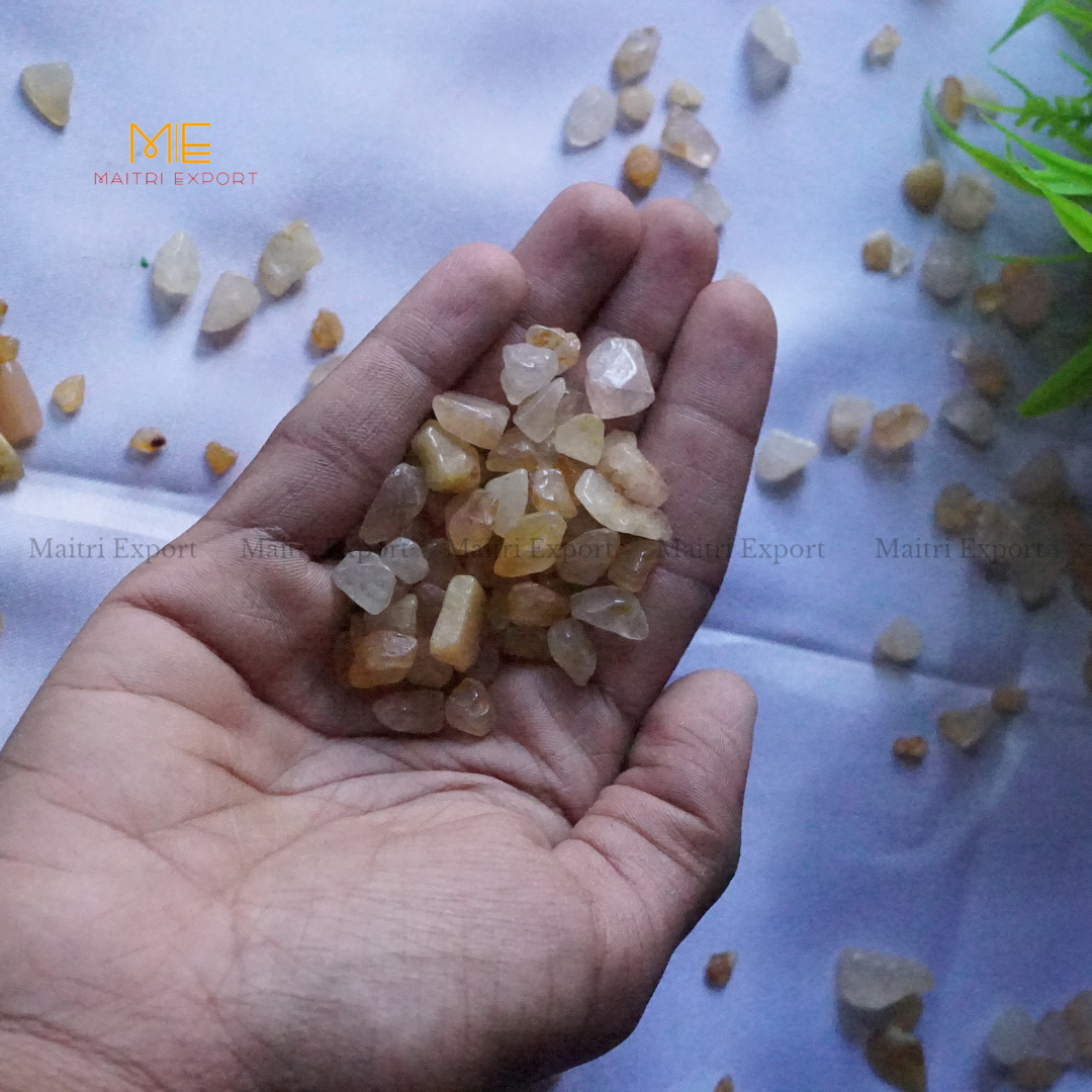 Crystal healing stones loose chips-Golden agate-1 Kg-Maitri Export | Crystals Store