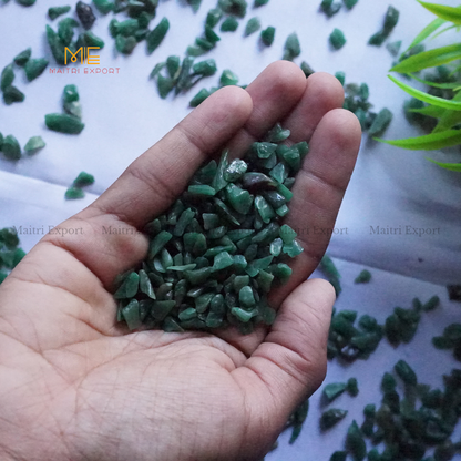 Crystal healing stones loose chips-Green jade-1 Kg-Maitri Export | Crystals Store