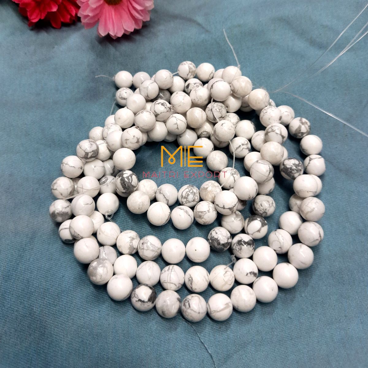 10mm loose crystal beads Line-Howlite-Maitri Export | Crystals Store