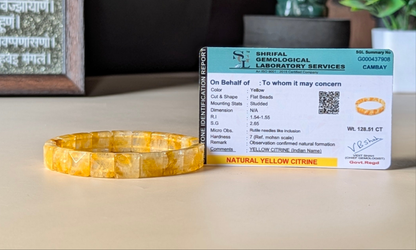 Pyramid facets square bracelet-Citrine-Maitri Export | Crystals Store