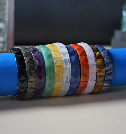 Pyramid facets square bracelet-Maitri Export | Crystals Store