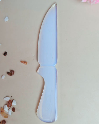 Selenite / black / opalite 6 Inch Knife-Opal-7-Maitri Export | Crystals Store