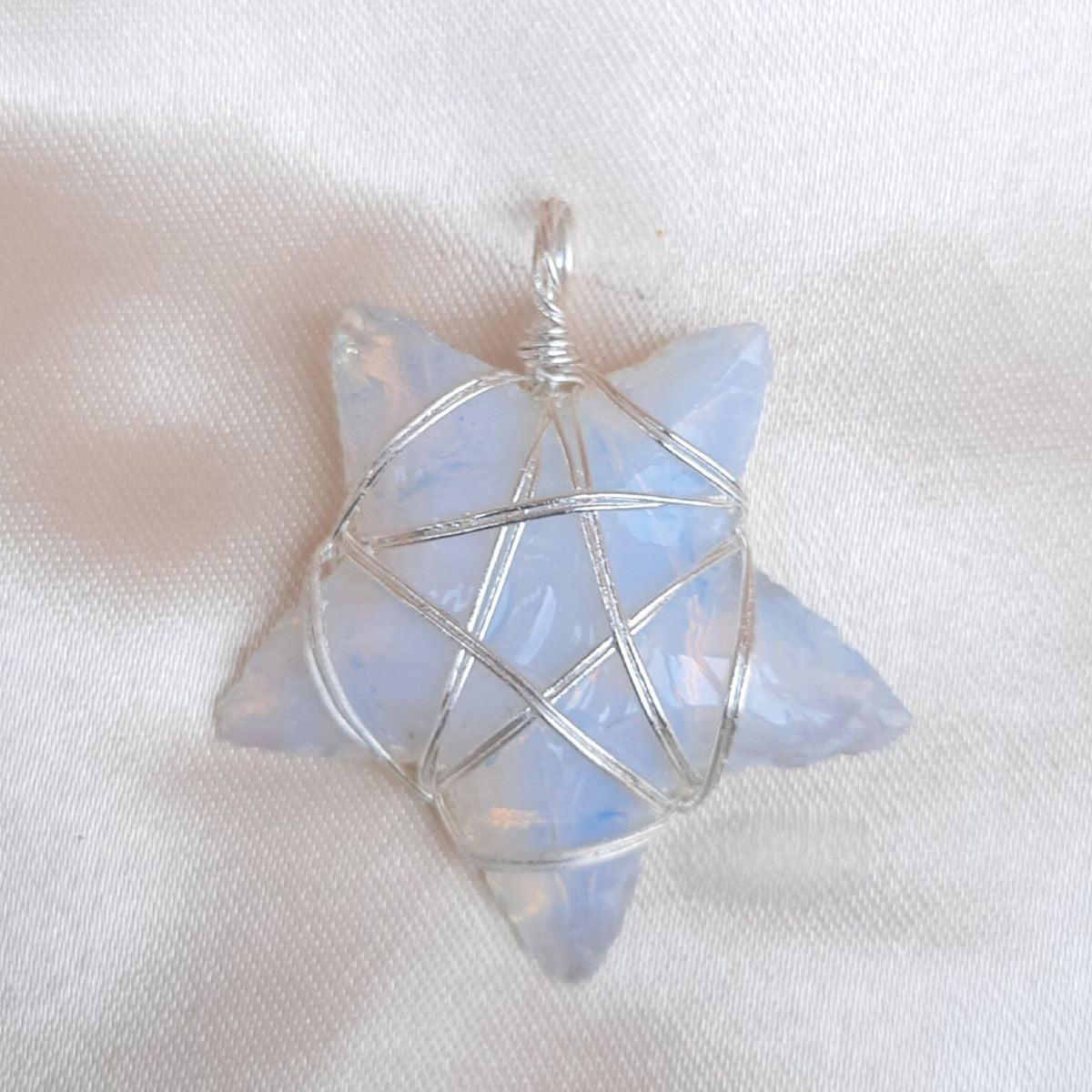 Crescent pendants without chain-Star-Opalite-Maitri Export | Crystals Store