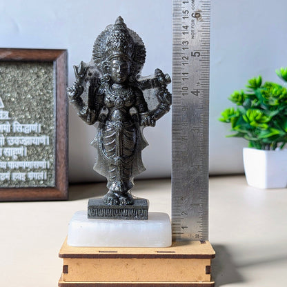 Pyrite organ figurine with selenite base-Laxmi ji-Maitri Export | Crystals Store