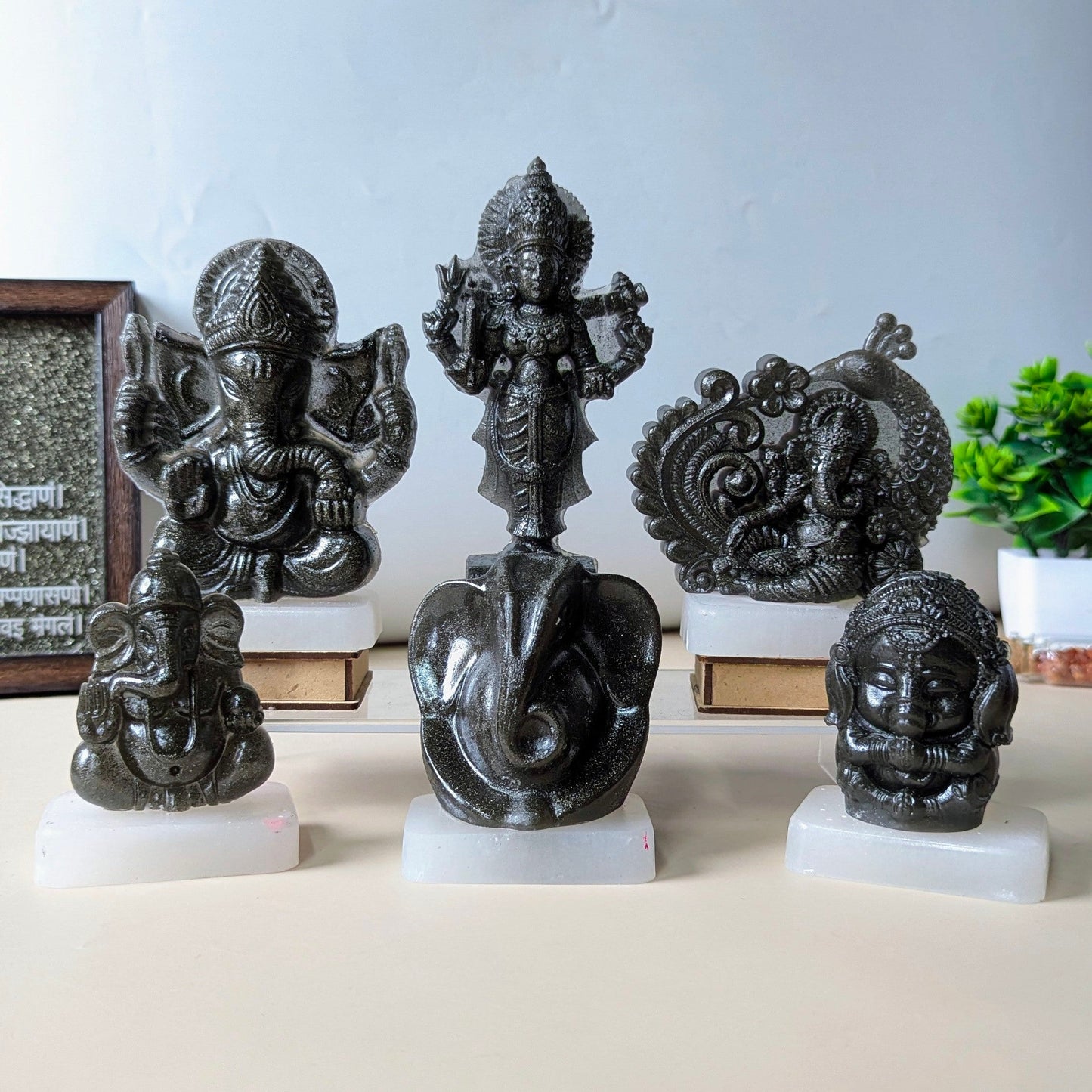 Pyrite organ figurine with selenite base-Maitri Export | Crystals Store