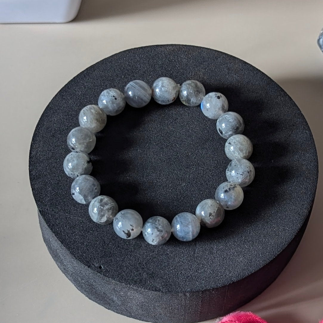 10mm round beads stretchable natural crystal bracelet.-Maitri Export | Crystals Store