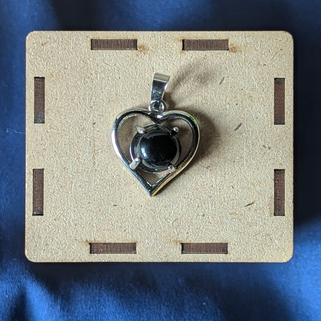 Heart shape stone with heart Metal Shape Pendant-Amethyst-Maitri Export | Crystals Store